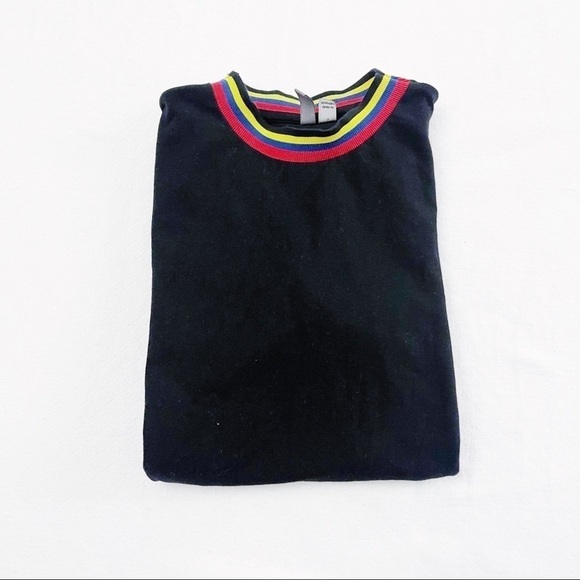 ASOS Crew Neck Tunic Black Striped Collar SZ Small - Picture 6 of 6